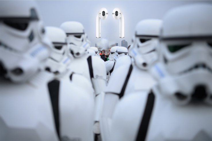 Apple’s signature earbuds were inspired by Star Wars’ iconic Stormtrooper