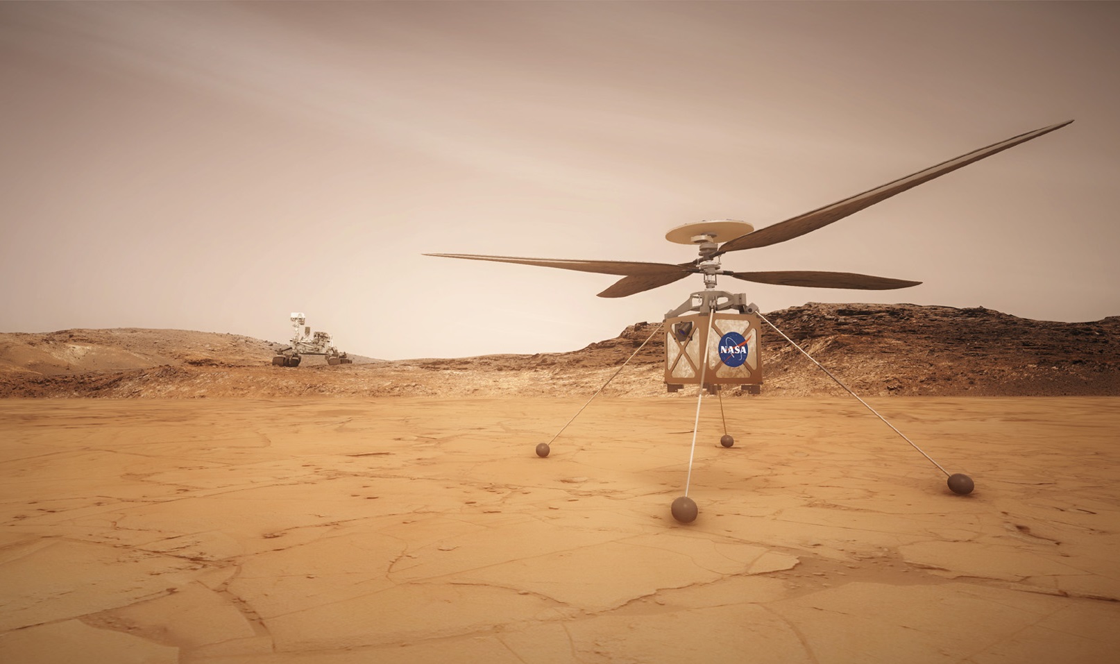 Mars helicopter bound for the Red Planet takes to the air for the first time