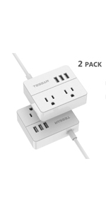 2 Pack Small Power strip