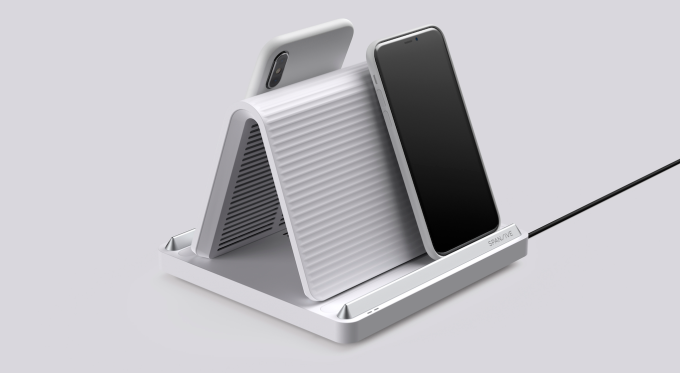 Spansive’s first wireless charger powers multiple phones simultaneously and works through thick cases