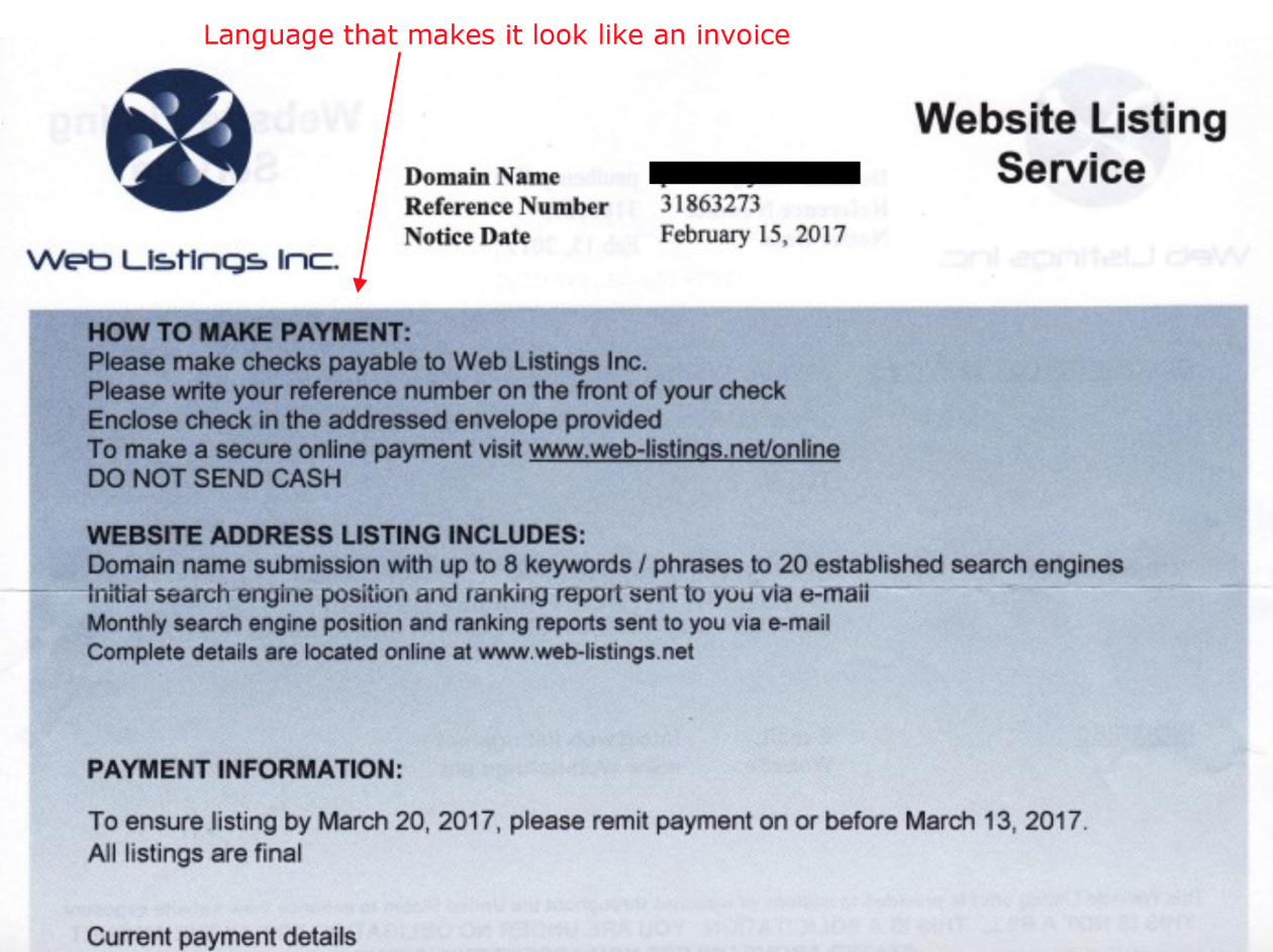 Who’s Behind the ‘Web Listings’ Mail Scam?