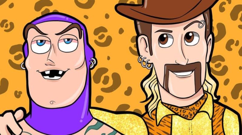 Woody and Buzz Get an Exotic Tiger King Makeover in Toy Story Fan Art
