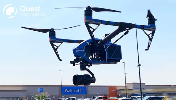 DroneUp, Walmart, and Quest Diagnostics Pilot Drone COVID-19 At-Home Self-Collection Kit Delivery in North Las Vegas