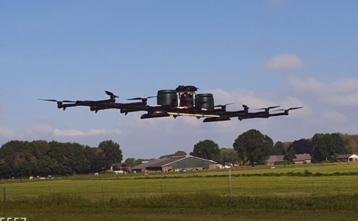 Tech startups partnership to develop a powerful spraying drone with 50L capacity